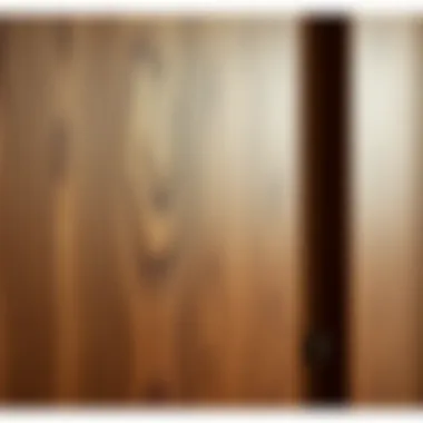Close-up of oak finishes highlighting natural patterns