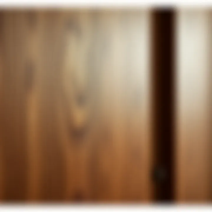 Close-up of oak finishes highlighting natural patterns