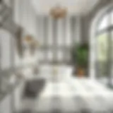 Elegant porcelain tile patterns enhancing bathroom aesthetics.