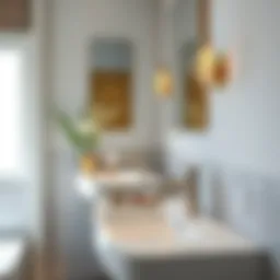 Contemporary 24-inch bathroom sink design with elegant fixtures