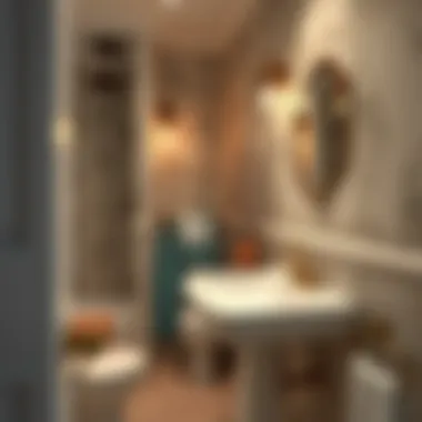 Stylish compact bathroom featuring a 24-inch sink in a cozy setting