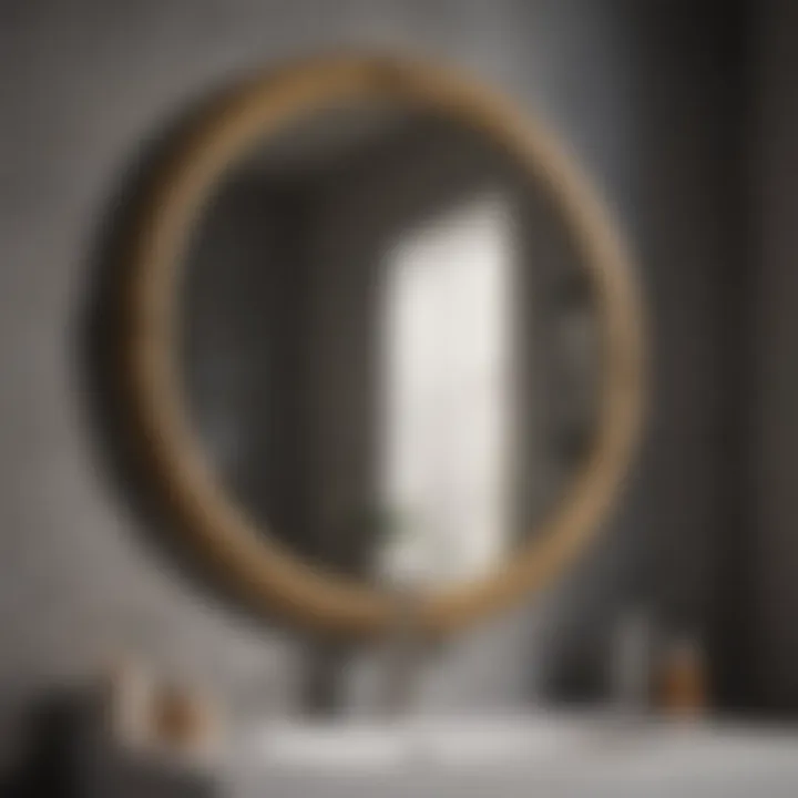 Close-up of maintenance tips for bathroom mirrors