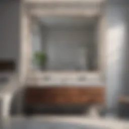 Elegant freestanding bathroom vanity in modern decor