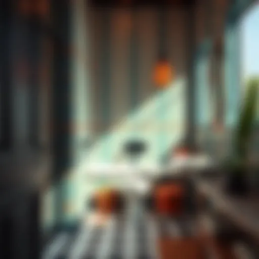 A vibrant bathroom featuring eclectic tile patterns