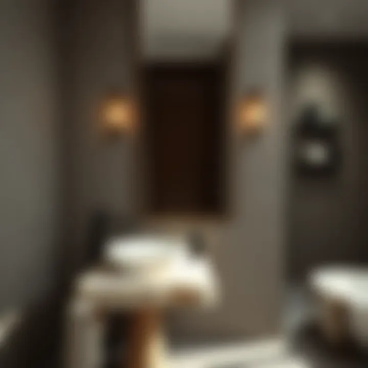 An innovative bathroom with a natural stone sink