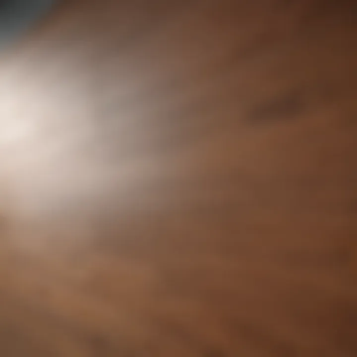 Close-up of wood laminate texture in bathroom setting