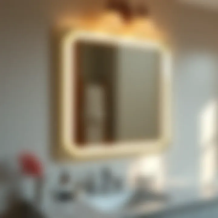 Vanity mirror with integrated lighting enhancing ambiance