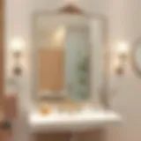 Elegant beveled bathroom mirror reflecting modern design