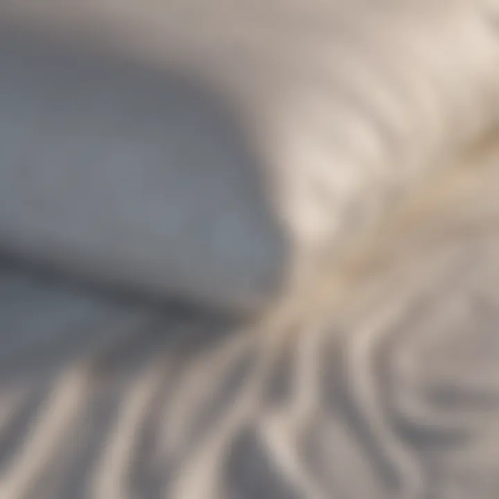 Close-up view of quality fabric used in fitted sheets