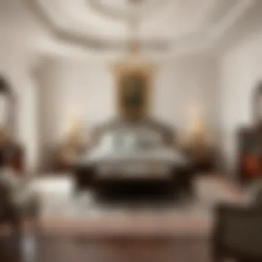 Well-arranged formal bedroom highlighting space utilization