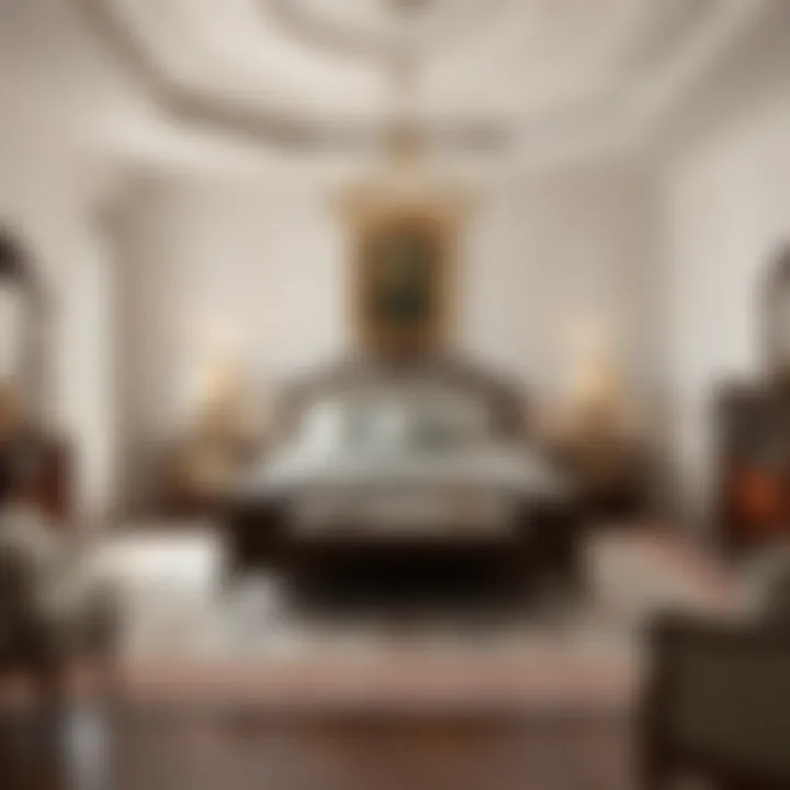 Well-arranged formal bedroom highlighting space utilization