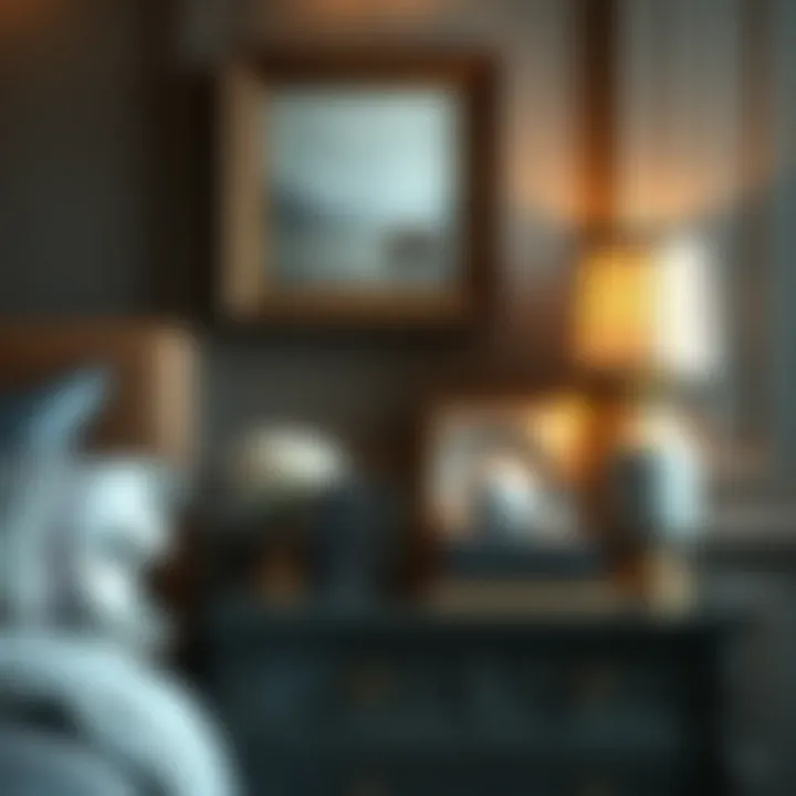 Luxurious nightstand with decorative elements