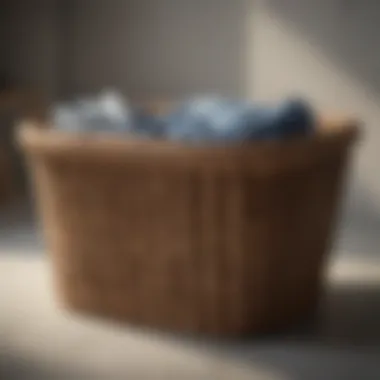 Eco-friendly laundry basket crafted from natural materials