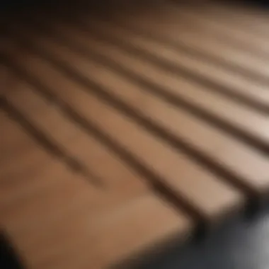 Close-up of high-quality wooden mattress slats