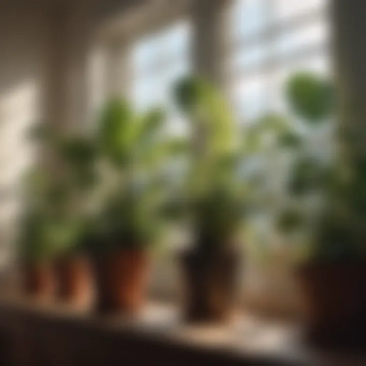 Sunlight streaming through a window, nurturing houseplants