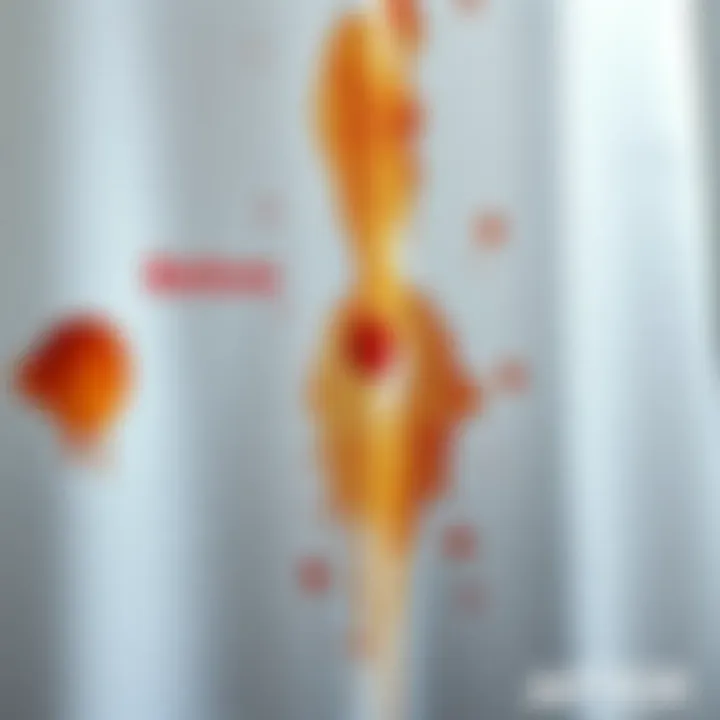 Before and after image of a stain removed with vinegar