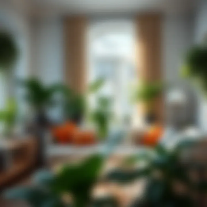 Vibrant low-light plants in a cozy living room setting