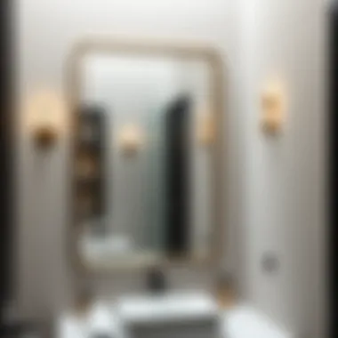 Minimalist Metal Touch Minimalist metal frame enhancing a contemporary bathroom