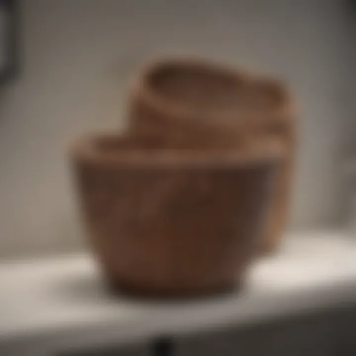 Stylish woven baskets used for organized shelf storage