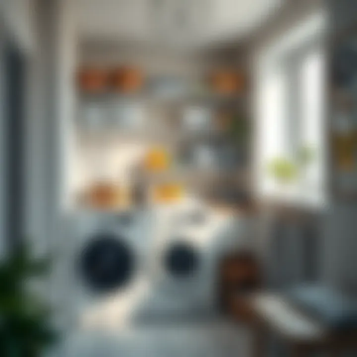 Organized Laundry Area in a Modern Apartment Organized laundry area in a modern apartment