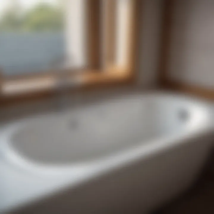 A newly installed bathtub with a water-tight seal