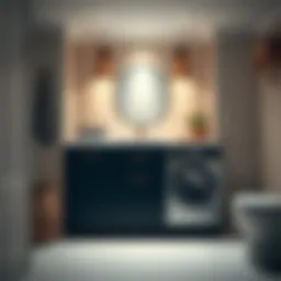 Stylish laundry tub sink cabinet with modern design features