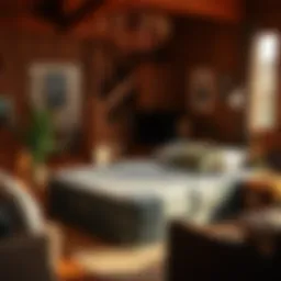 Intex air mattress in a cozy living room setting