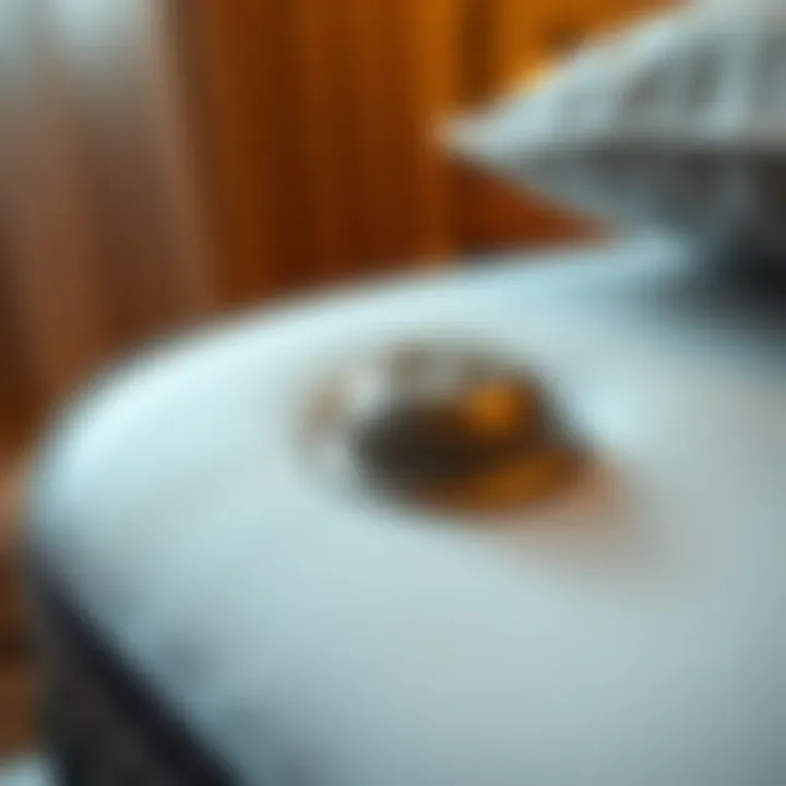 Close-up of Intex air mattress valve