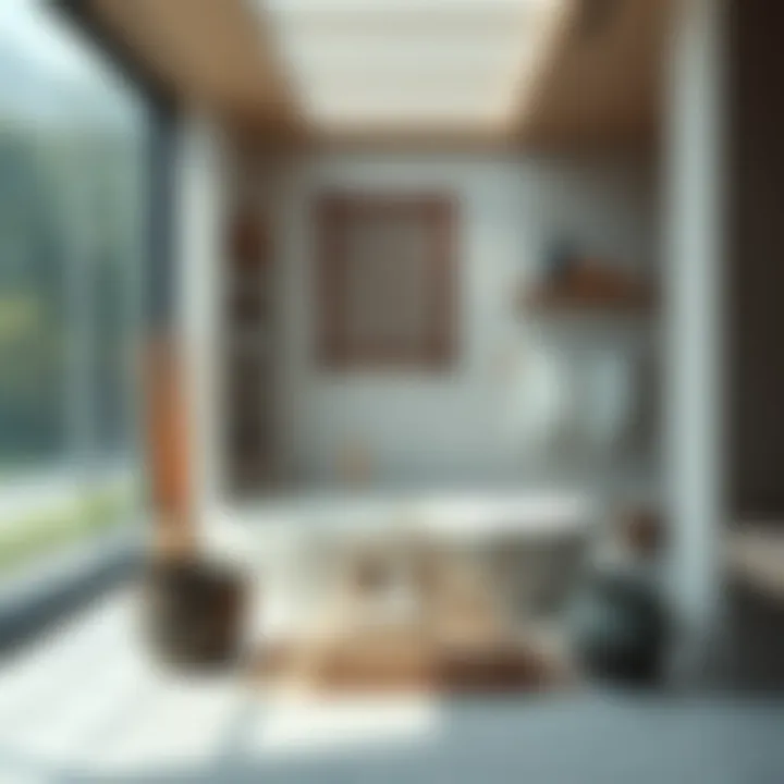 Carefully curated Japanese decor elements enhancing the bathing space