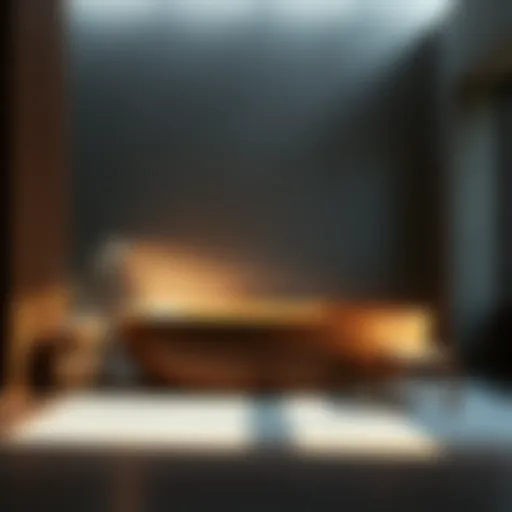 Serenity in Design: The Wooden Bathtub Elegant Japanese wooden bathtub with minimalist design