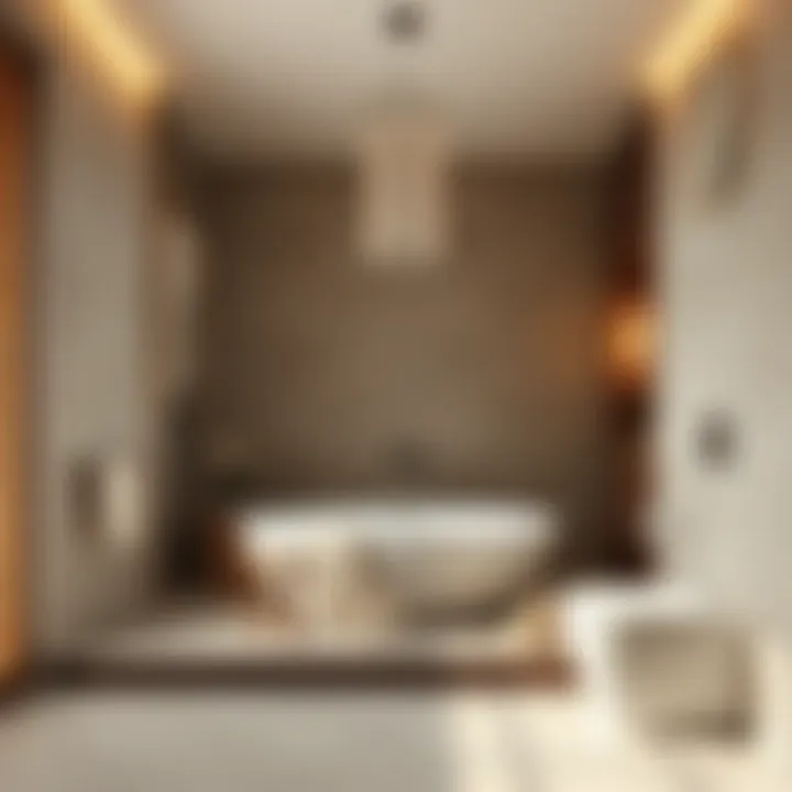 Modern Japanese bathroom featuring sleek lines and natural materials