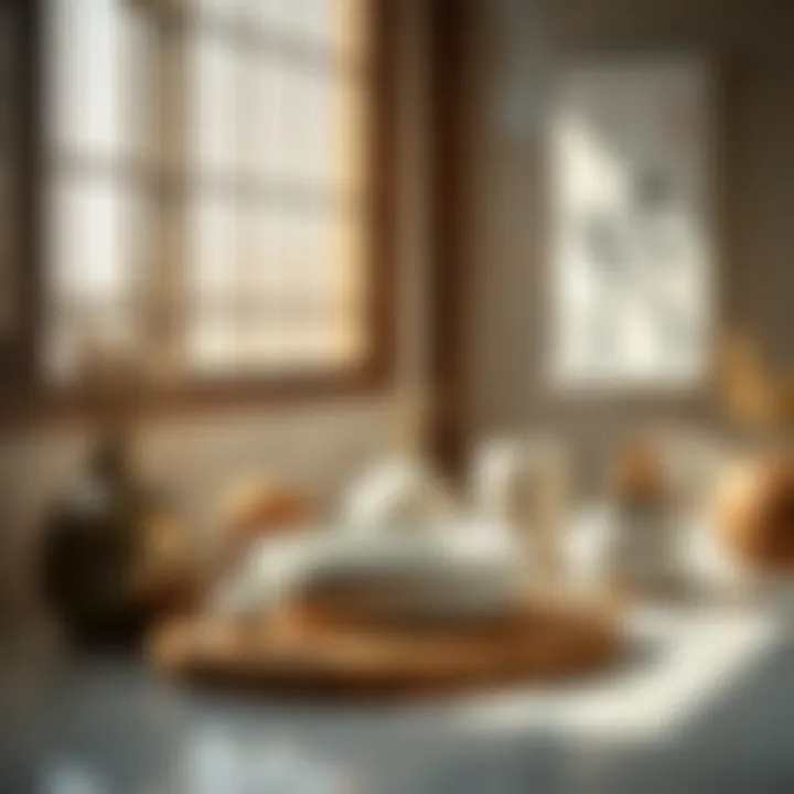 Traditional Japanese bathroom accessories arranged aesthetically