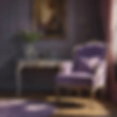 Complementing Decor with Lavender Lavender chair paired with complementary decor elements