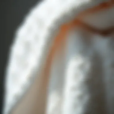 Close-up of towel material showcasing quality