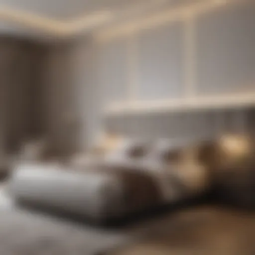 Elegant minimalist bedroom with neutral tones