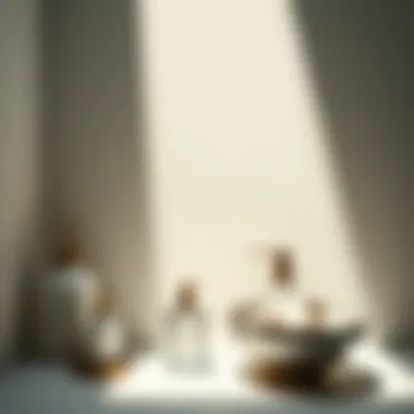 Minimalist Accessories for a Refined Aesthetic Artistic display of bathroom accessories in a minimalist setting