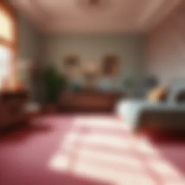 Cozy Carpet Flooring Cozy carpet flooring in a vibrant, inviting bedroom