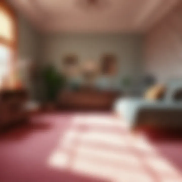 Cozy Carpet Flooring Cozy carpet flooring in a vibrant, inviting bedroom