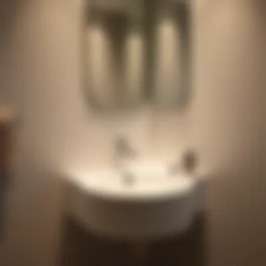Smart Solutions: Technology in Narrow Wall Mount Sinks Narrow wall mount bathroom sink integrated with smart technology