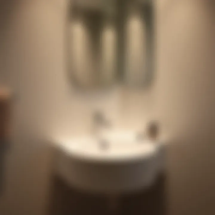Smart Solutions: Technology in Narrow Wall Mount Sinks Narrow wall mount bathroom sink integrated with smart technology