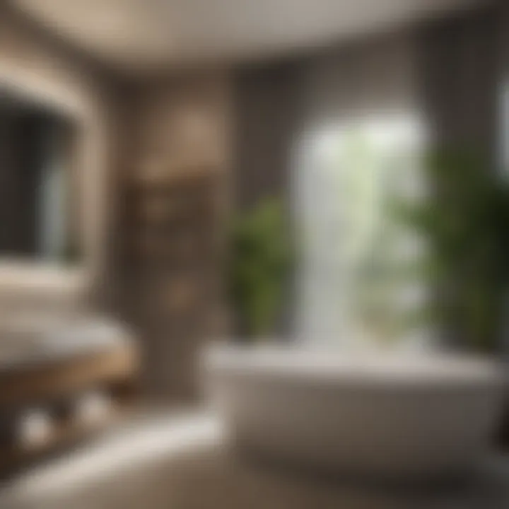 Tranquil spa-like bathroom environment