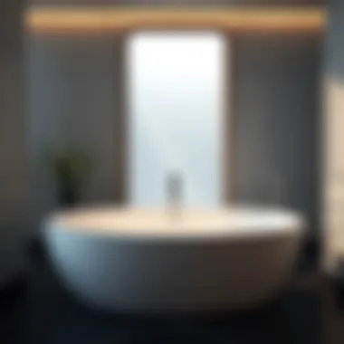 Sleek Contours of the Neptune Wind Bathtub Elegant design of the Neptune Wind Bathtub highlighting its sleek contours