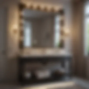 Elegant bathroom vanity with optimal lighting for makeup application