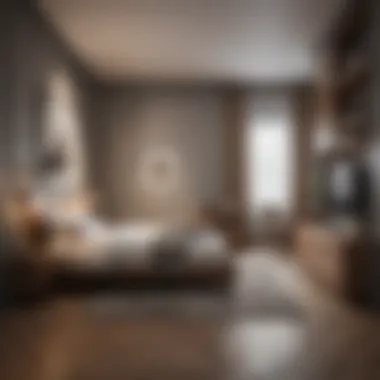 Space-Saving Furniture Layout Efficient layout showcasing space-saving furniture
