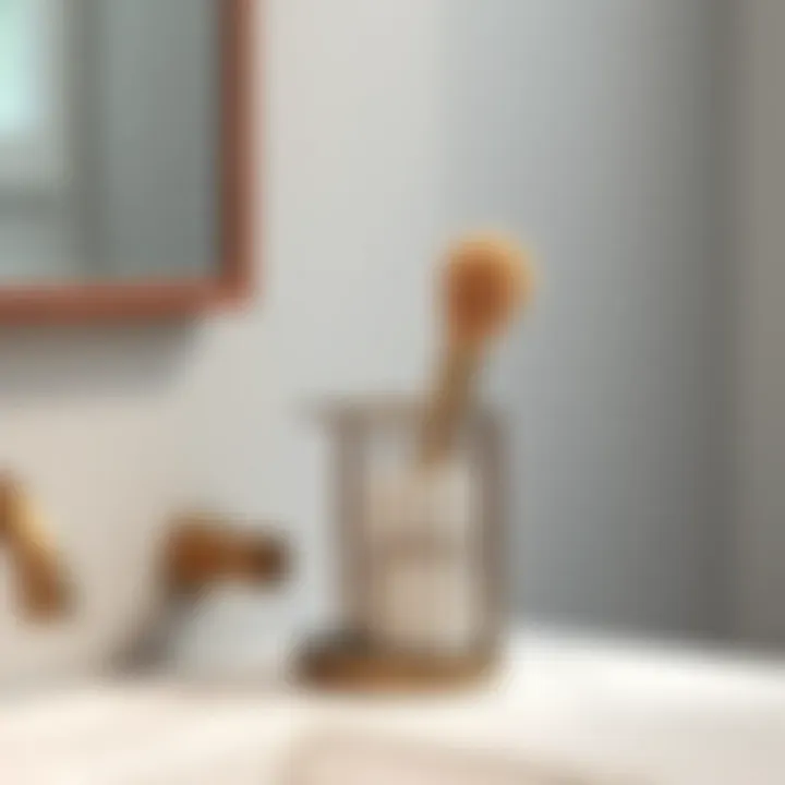 Minimalist Metal Brush Holder Modern metal brush holder with a minimalist design