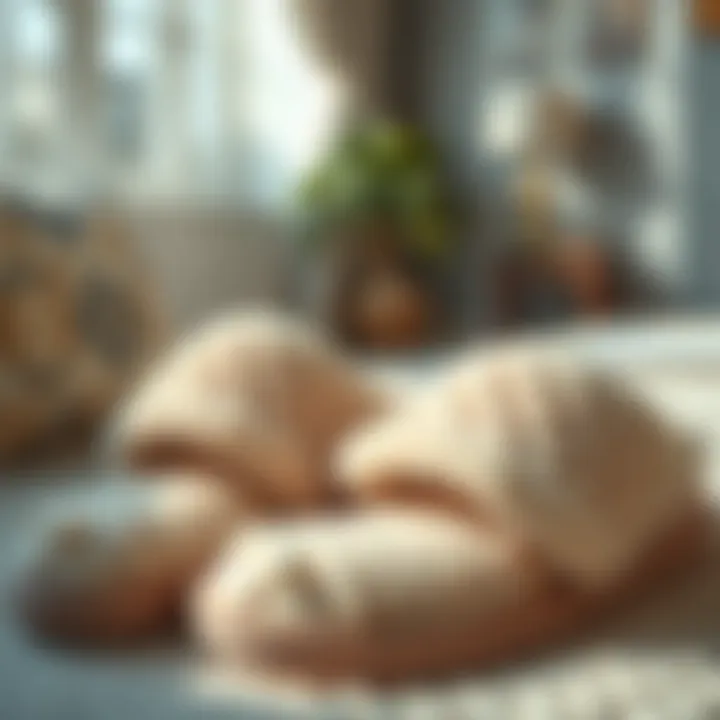 Quality Materials in Orthopedic Slippers Close-up of orthopedic slipper materials showcasing quality