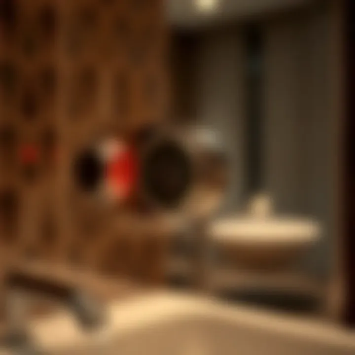 Intuitive Controls for Customized Comfort A close-up view of radiant heat lamp controls for temperature setting