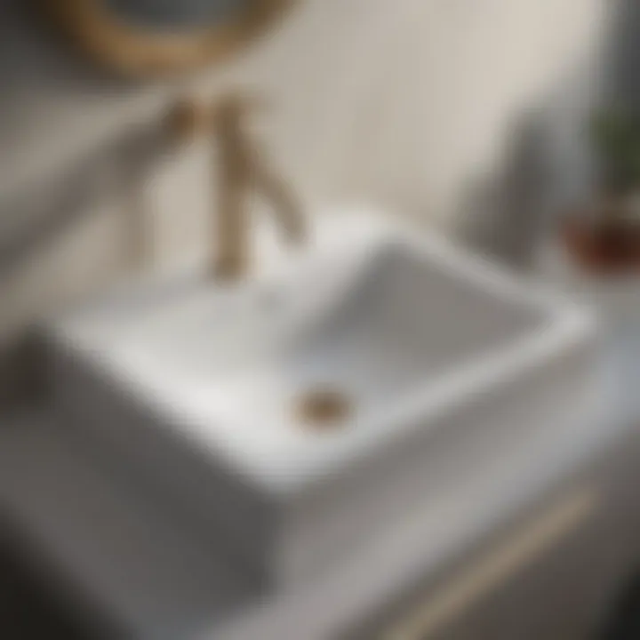 A well-reglazed bathroom sink showcasing a high-quality finish