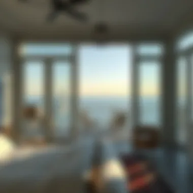 Serene Coastal Retreat Serene seaside bedroom with ocean view