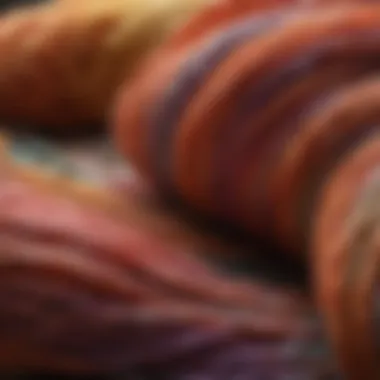 Close-up of fabric fibers showcasing color retention